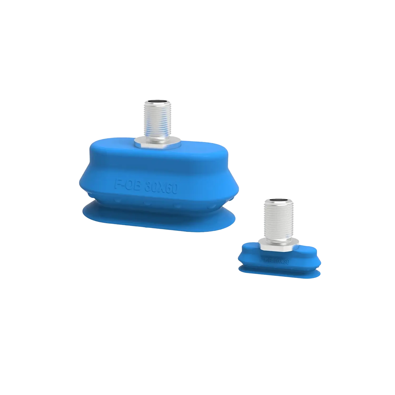 Owalne przyssawki mieszkowe serii F-OB do żywności, wykrywalne (10 x 30 - 30 x 60 mm)