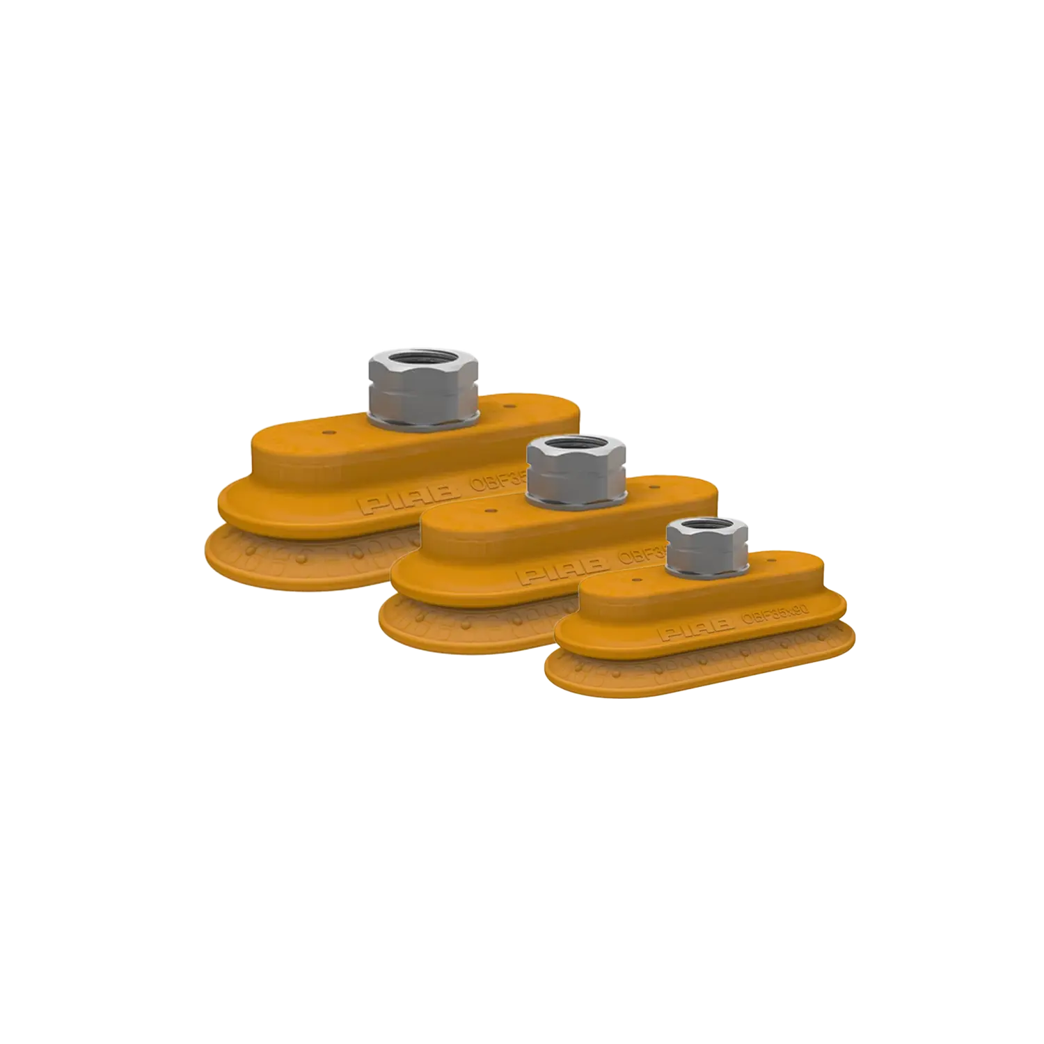 Owalne przyssawki mieszkowe z serii OBF (35 x 90 - 65 x 170 mm)