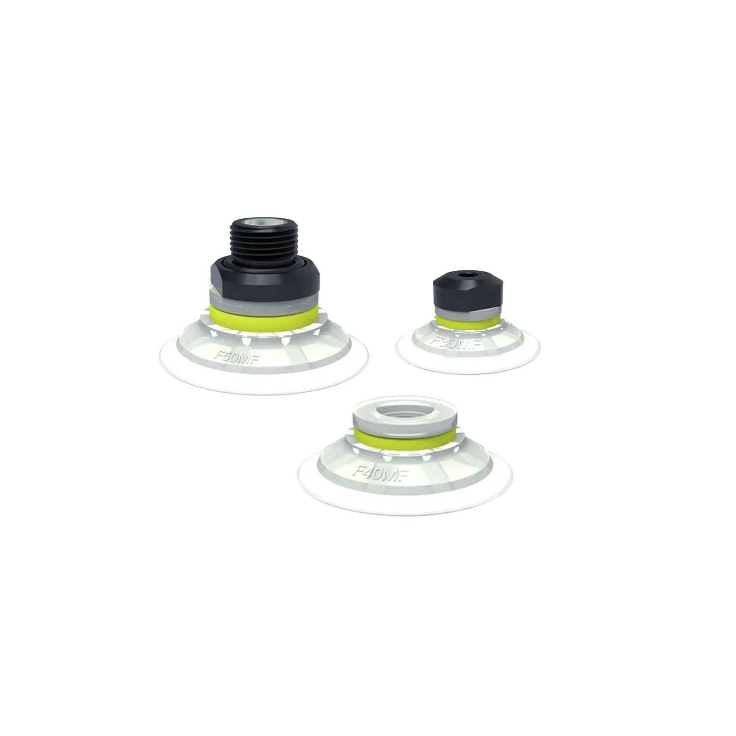 Płaska nie pozostawiająca śladów przyssawka serii F-MF (15 - 50 mm)