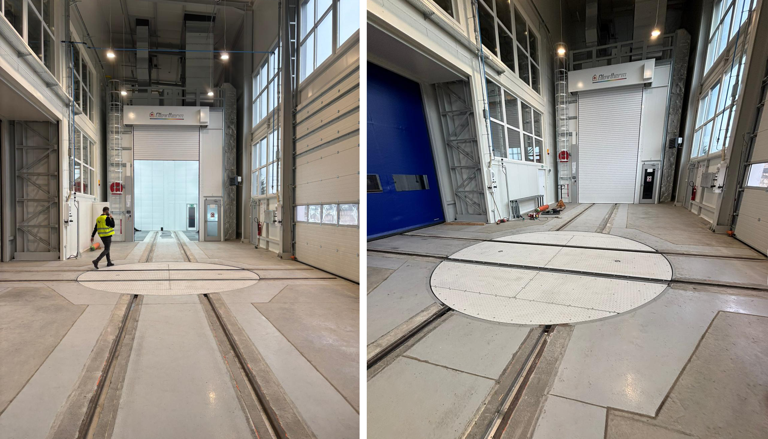 5-Widok-hali-z-zainstalowanym-systemem-torowiska-i-obrotnikiem-w-centralnym-punkcie